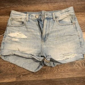 High waisted distressed mom shorts. American Eagle outfitters